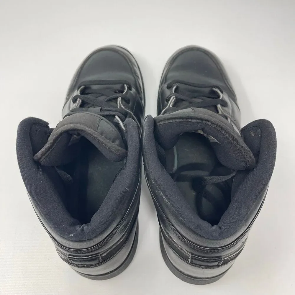 Nike Air Jordan 1 Mid Triple Black Sneakers Youth Size 7Y 8.5 Women’s 554725-090